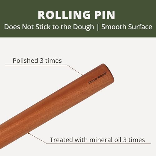 Sapele Dowel Rolling Pin for Baking