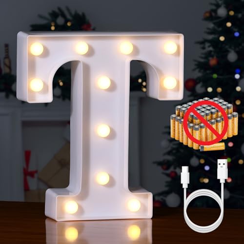 Rechargeable LED Letter Lights Sign Marquee Light Up Letters Sign for Night Light Wedding