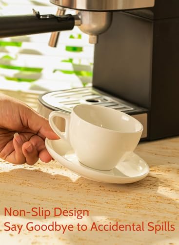 6 Ounce Cappuccino Cups with Saucers (6 Count)