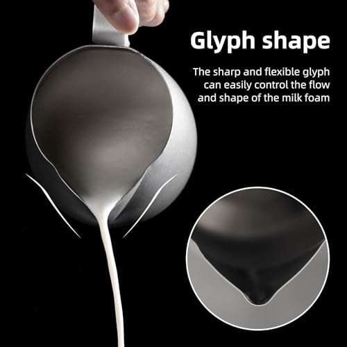 Espresso Milk Frothing Pitcher Stainless Steel 20oz