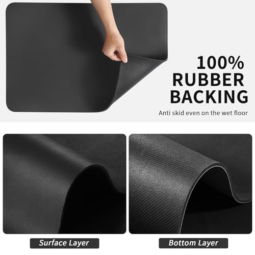 Coffee Mat Absorbent Hide Stain Rubber Backed Dish Drying Mat for Kitchen Counter