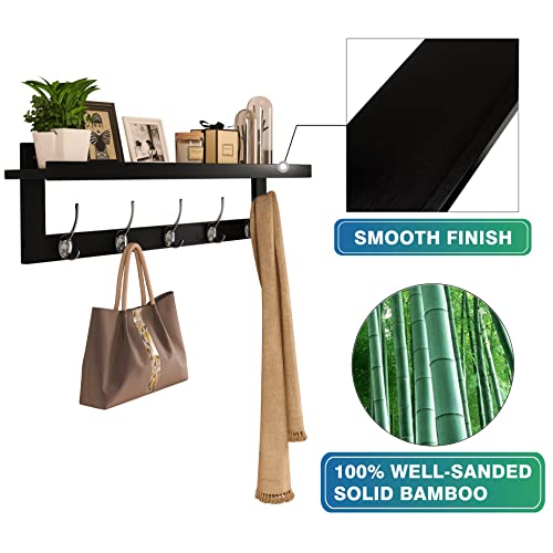 Coat Hooks with Shelf Wall