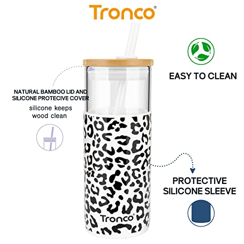 20 oz Glass Tumbler with Lids and Straws
