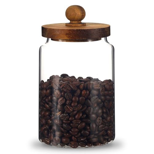 Glass Spice Jar Coffee Sugar Container Airtight Glass Jar Food Storage Canisters Bottle for Kitchen Seasoning Tea Herb Overnight Oats Bar Parfait Snacks