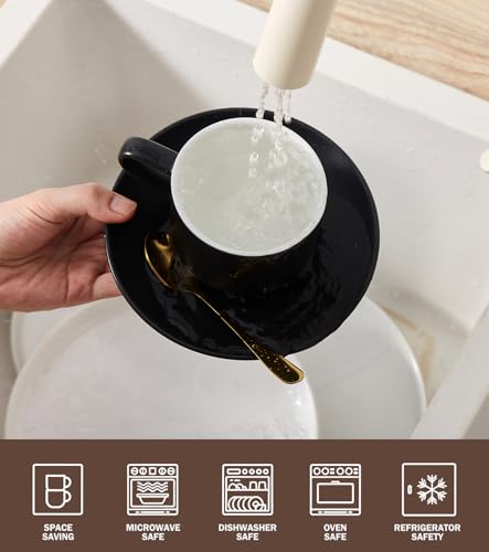 8 Ounce Porcelain Cappuccino Cups Set of 4 (4 Count)