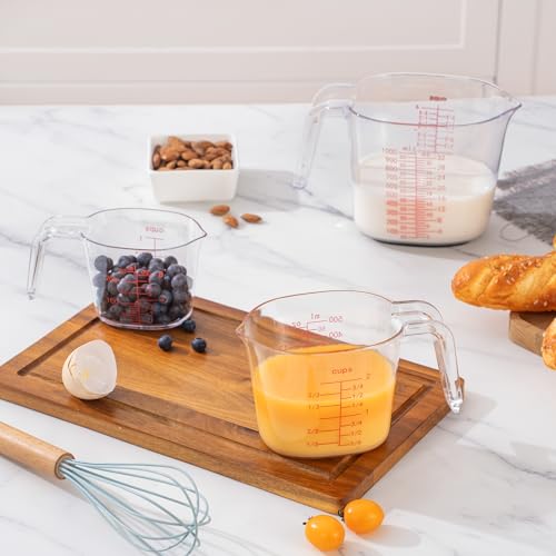 3 Piece Clear Nesting Liquid Measuring Cups with Spouts (3 Count)
