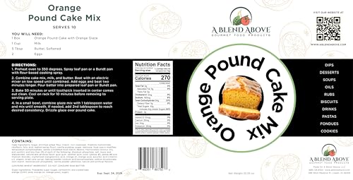 A Blend Above Orange Pound Cake Mix (25.55 Ounce)