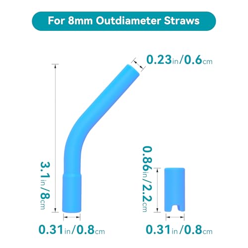 4 Set Silicone Straw Tips with Bottom Tub Compatible with Stanley Yeti (4 Count)