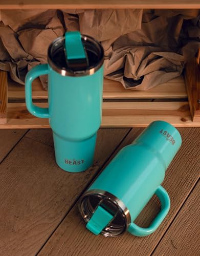 Beast 50 oz Tumbler with Handle Stainless Steel Vacuum Insulated Coffee Ice Cup Double Wall Travel Flask