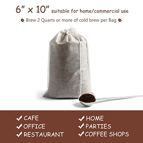 Cold Brew Coffee Bags 60 Count Disposable Fine Mesh Brewing Bags for Concentrate
