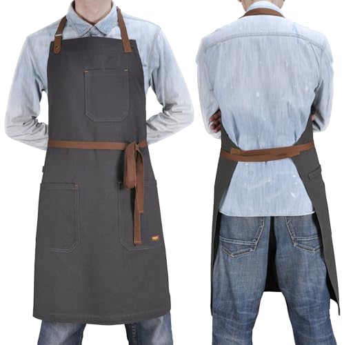 Chef Apron for Men Women with Pockets
