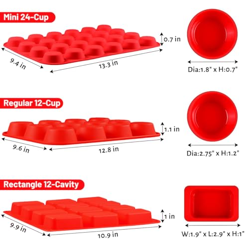 Silicone Muffin Pan (3 Count)