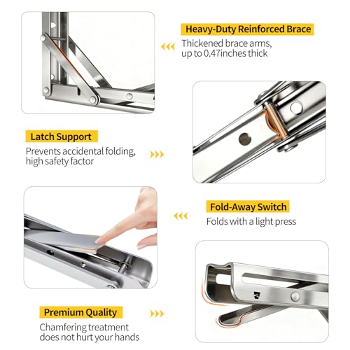 Folding Shelf Brackets (4 Count)