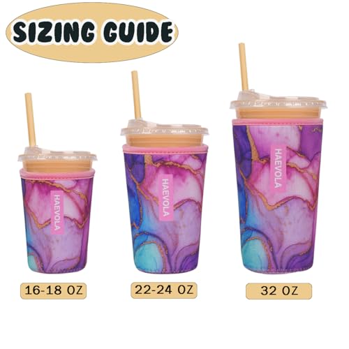 Reusable Insulated Neoprene Iced Coffee Cup Sleeve (3 Count)