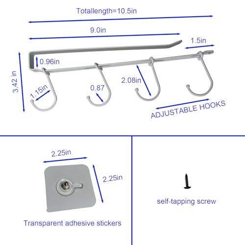 Adjustable Mug Holder Under Cabinet (8 Count)