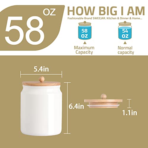Sweejar Ceramic Kitchen Canisters (58 Ounce)