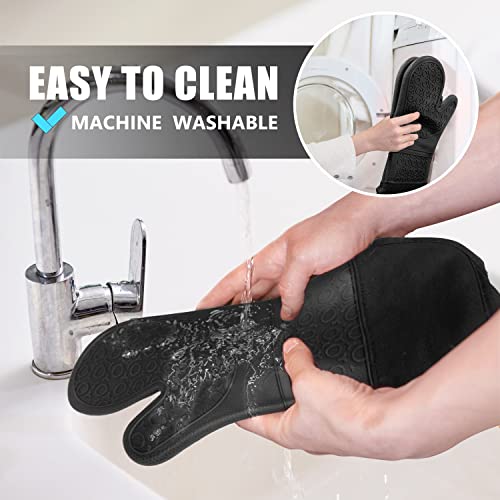 Silicone Oven Mitts and Pot Holders Sets