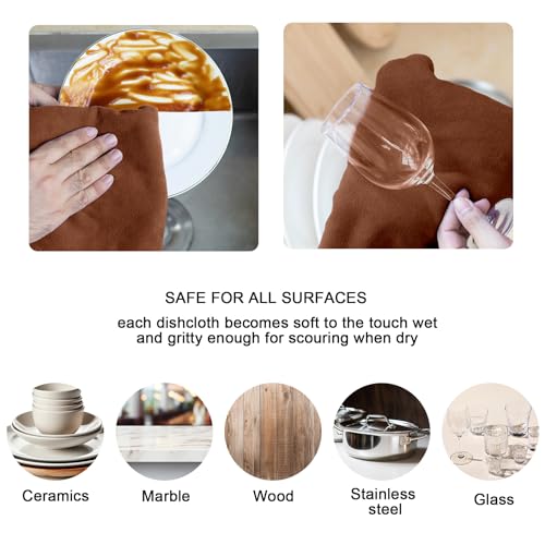 Microfiber Kitchen Dish Towels for Washing Dishes 8 Pack (8 Count)