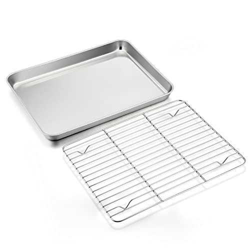 Stainless Steel Baking Sheet with Rack Set (2 Count)