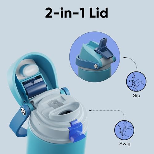 Insulated Water Bottle with Straw