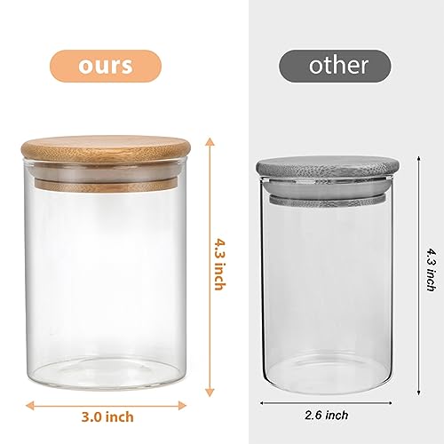 2 Pack Glass Qtip Holder Dispenser for Cotton Ball (2 Count)