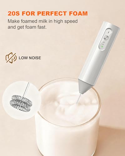 3 Speed Rechargeable Milk Frother Handheld