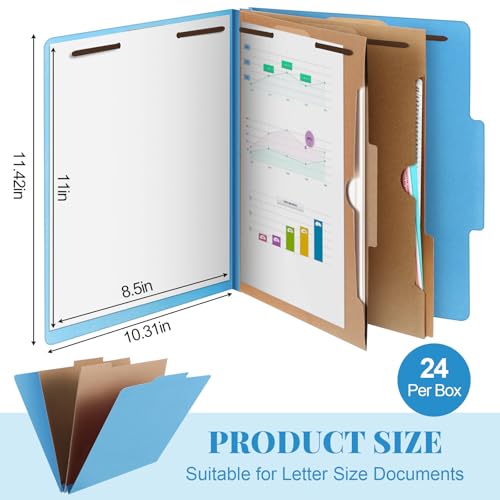 24 Pcs Skyygemm Classification Folder Letter Size