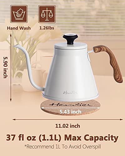 Gooseneck Kettle with Thermometer for Pour Over Coffee and Tea
