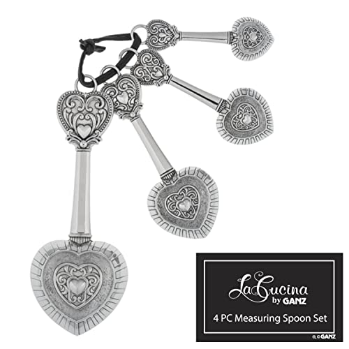 ER48885 Hearts Zinc Measuring Spoon