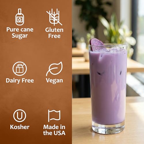 Ube Syrup Naturally Flavored Syrup for Drinks (25.4 Fl Oz)