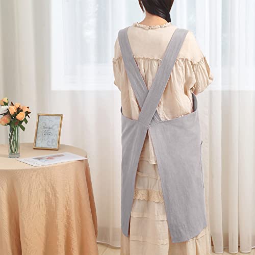 Soft Cotton Linen Apron for Women