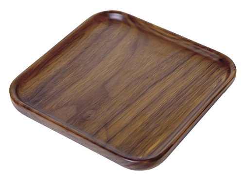 Rustic Walnut Wooden Tray Solid Wood Serving Tray Square Rectangle Platter Tea Tray Coffee Table Tray