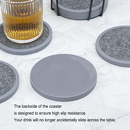 Absorbent Coasters for Drinks with Holder (7 Count)