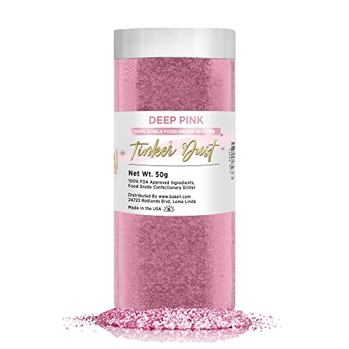 Deep Pink Edible Glitter
