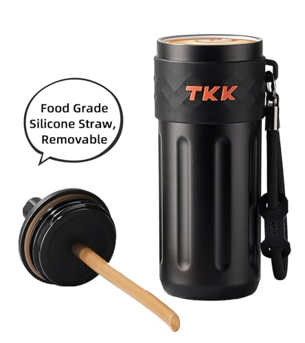 17 OZ Travel Tumbler Ceramic Lining with Straw Lid