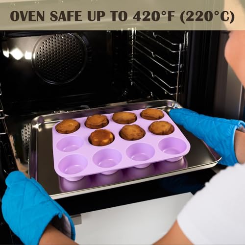 12 Cups Silicone Mini Muffin Pan Set