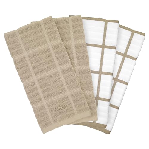 Solid & Coordinate Kitchen Towels (4 Count)