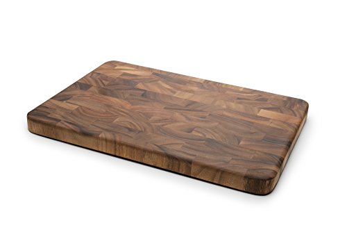 Large End Grain Prep Station Acacia Wood Cutting Board