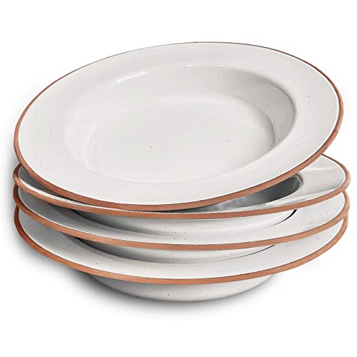 Ceramic Wide Rimmed Soup Bowl 25oz