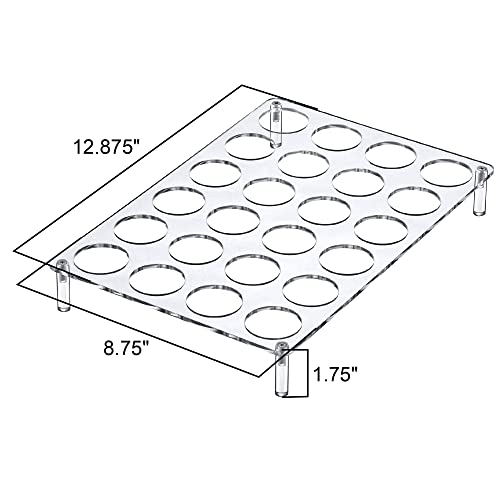 2-Pack 24-Slot Flat Acrylic Coffee Pod Holder, Large-Capacity Plastic Coffee Capsule Storage, BPA-Free and Shatter-Proof, Great for Use on Countertop or in Drawer, Up to 48 Keurig K-Cups (2 Count)