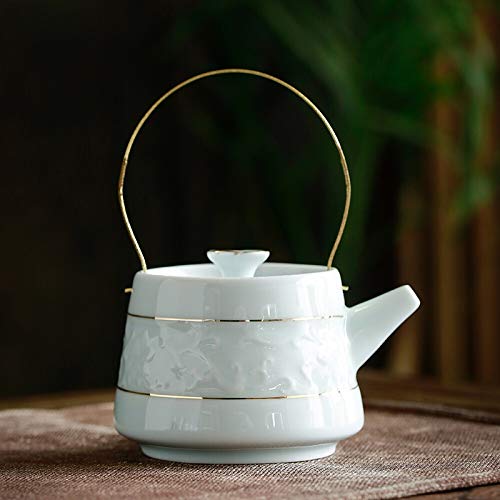 Tea Set Personality Tea Set Red Glaze Black Handle Oblique Teapot Oblique Teacup 10 Ceramic Tea Set Gift Box