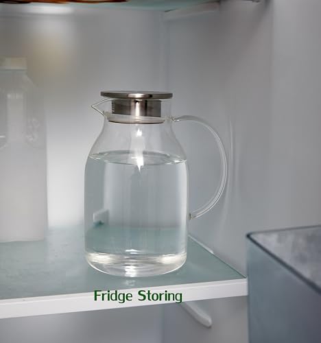 68 Oz Borosilicate Glass Pitcher with Lid