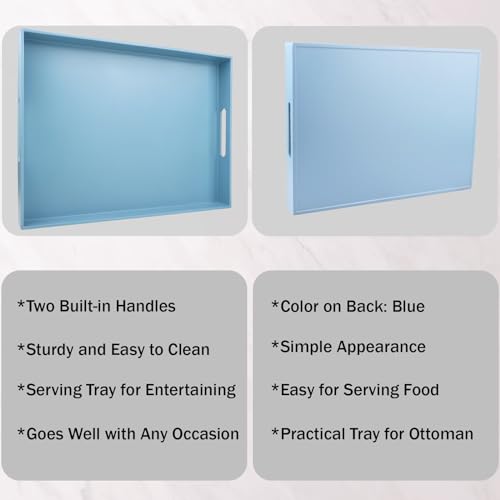 Blue Serving Tray for Coffee Table
