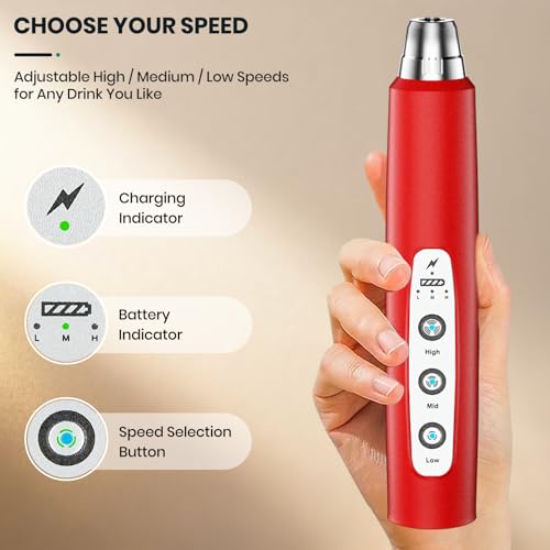 Milk Frother Handheld Rechargeable