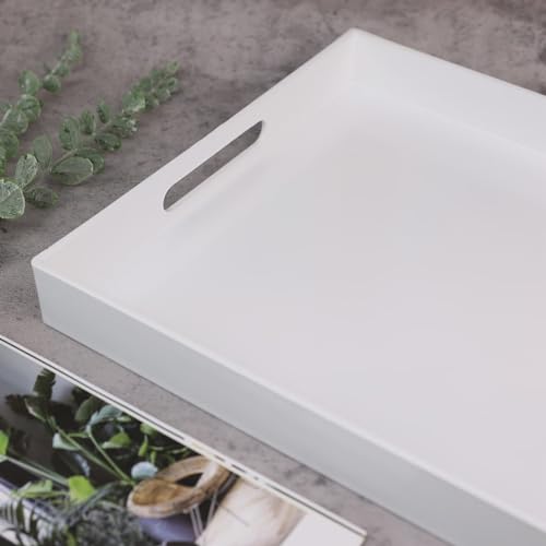 White Serving Tray for Coffee Table