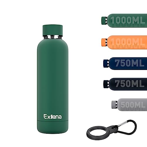 Slim Insulated Water Bottles for Travel 18oz with Clip