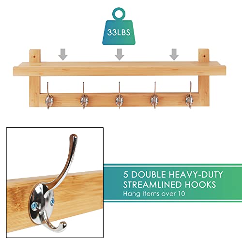 Coat Hooks with Shelf Wall