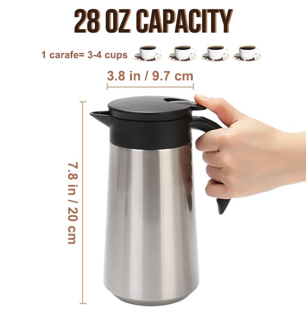 28oz Small Coffee Carafe Insulated Coffee Pot (2 Count)