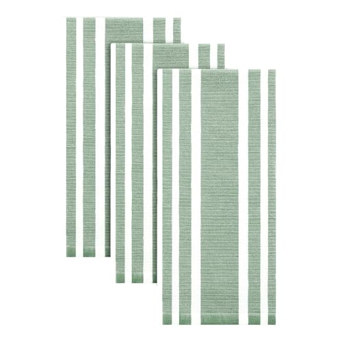 Premium Cotton Stripe Kitchen Towels 3 Pack (3 Count)