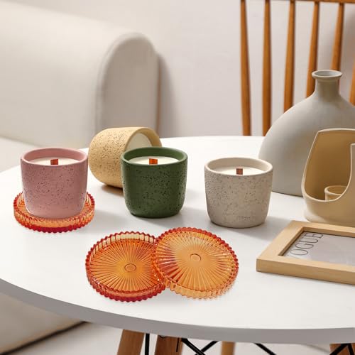 Crystal Glass Coaster 6 Pack Round Cup Drinks Coasters (12 Count)